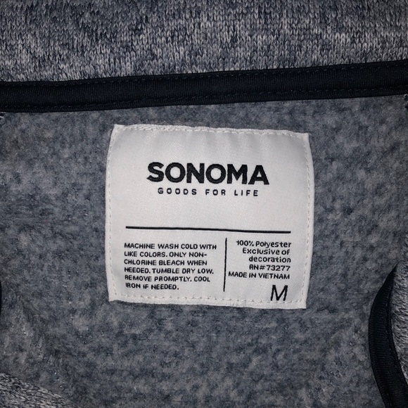 Blue Two Tone Polyester Pullover - Picture 2 of 2